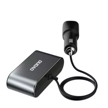Dudao Car Charger 2x USB / 3x Cigarette Lighter Splitter Black (R1Pro black)