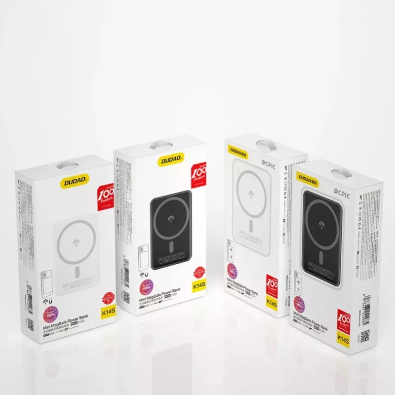 Dudao K14S Bezvadu Power Bank 5000mAh 10W Melns