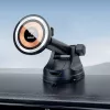 Dudao F12MAX+ Magnētiskais bezvadu auto lādētājs ar turētāju 15W MagSafe - Melns