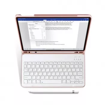 Tech-Protect SC Pen + tastatūras maciņš iPad 10.9" (10th gen, 2022) / 11" (2025), rozā