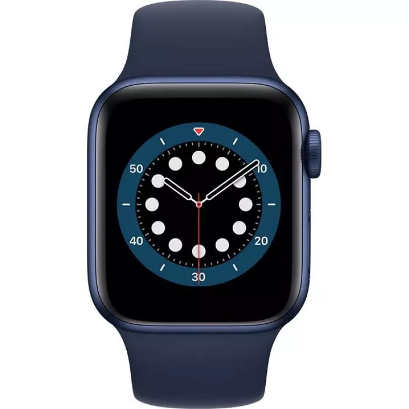 Apple Watch Series 6 GPS, 40mm Aluminium Case with Deep Navy Sport Band Blue