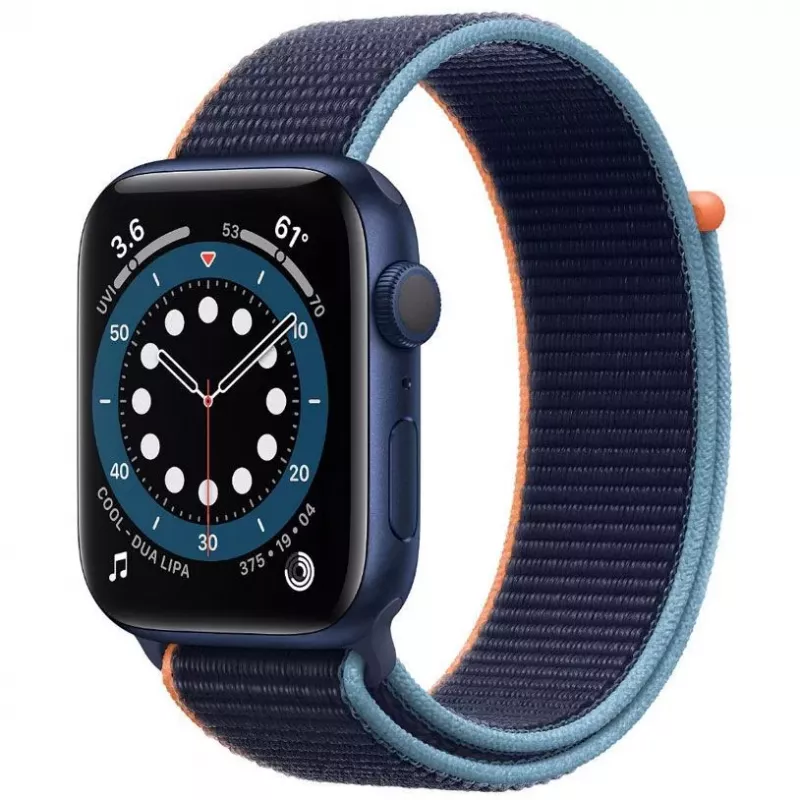 Apple Watch Series 6 GPS, 44mm Aluminium Case with Sport Band Deep Navy