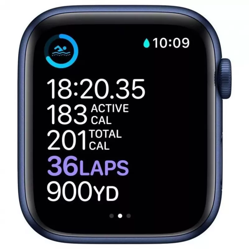 Apple Watch Series 6 GPS, 44mm Aluminium Case with Sport Band Deep Navy