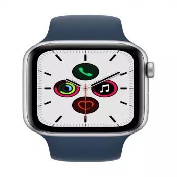 Apple Watch SE GPS 44mm Silver Aluminium Case with Sport Band Abyss Blue