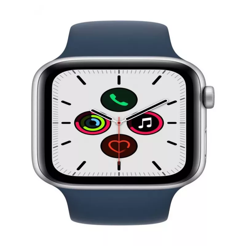 Apple Watch SE GPS 44mm Silver Aluminium Case with Sport Band Abyss Blue