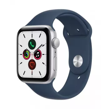 Apple Watch SE GPS 44mm Silver Aluminium Case with Sport Band Abyss Blue