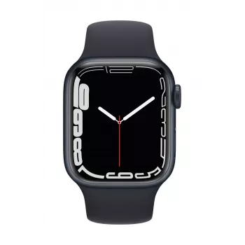 Apple Watch Series 7 GPS, 41mm Midnight Aluminium Case with Sport Band - Regular Midnight