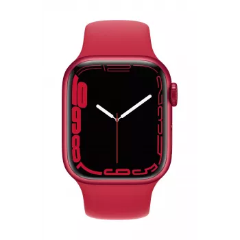 Apple Watch Series 7 GPS, 41mm (PRODUCT)RED Aluminium Case with Sport Band - Regular (PRODUCT) Red