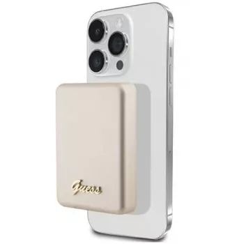 Guess Powerbank 3000mAh MagSafe Metal Script Logo Gold