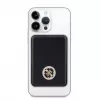 Guess Power Bank 5000mAh 15W MagSafe un Parastā Uzlāde ar Strassed 4G Logo Melns