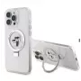 Karl Lagerfeld Apple iPhone 16 Pro Ringstand Karl and Choupette MagSafe maciņš caurspīdīgs