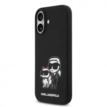 Karl Lagerfeld Apple iPhone 17 Liquid Silicone K&CH Sketch MagSafe Case Black