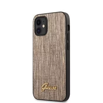 Guess Apple iPhone 12 mini 5,4 inch Lizard Cover Gold