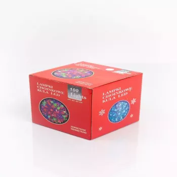 iLike RS-209 Dekoratīvā gaismas bumba ar ziedu rakstu 100 LED Zila 14 cm