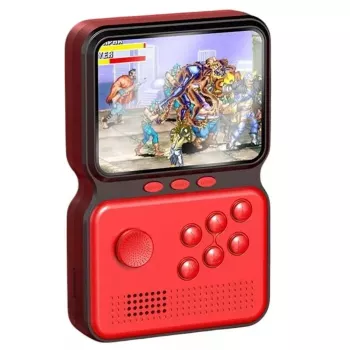 GameBox M3 16bit Portable Retro Game Console ar 900 spēlēm 3'' HD LCD / TV RCA kabelis Sarkans