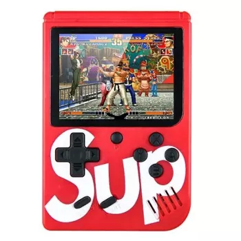 GameBox R2 8bit Portable Retro Game Console with 400 Games 3 inch LCD, 1x Controller, TV RCA Cable - Red