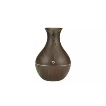 IVY D2 3-in-1 Aroma Difuzors - Mitrinātājs - 1.5W Nakts Atmosfēras USB Lampa 11cm / 300ml Tumšs Koks
