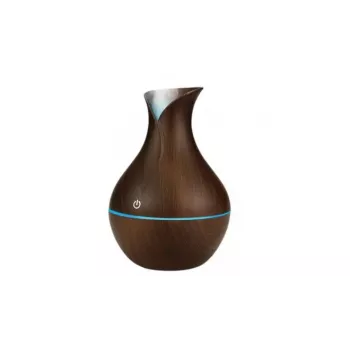 IVY D2 3-in-1 Aroma Difuzors - Mitrinātājs - 1.5W Nakts Atmosfēras USB Lampa 11cm / 300ml Tumšs Koks