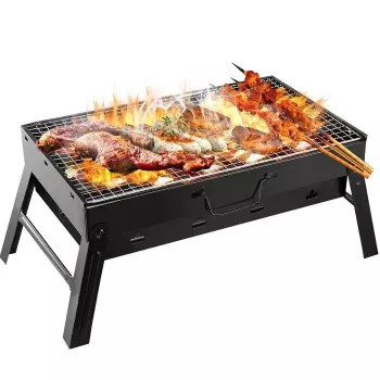 iLike Grillpapa Super Compact Foldable Charcoal Barbecue Grill 36x29x6.8 cm piknikam un kempingam