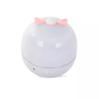Kiddyz WH-16E Dream Projection Night Lamp (12x12x12 cm) ar 6 rakstu filmām, USB-C uzlādējams, balts