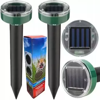 iLike Gardenera Solar Ultrasonic Mole and Rodent Repeller 22.5x6.3cm Set of 2 pcs for Garden and Lawn