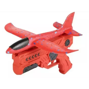 Kiddyz Styrofoam Airplane Gun Launcher ar planieri - viegls un izturīgs rotaļu lidmašīnas palaidējs