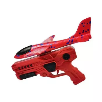 Kiddyz Styrofoam Airplane Gun Launcher ar planieri - viegls un izturīgs rotaļu lidmašīnas palaidējs