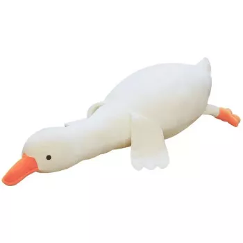 Kiddyz Stuffed Goose Plush 50cm Soft Animal Pillow in Flat Pose Cute Decorative Toy