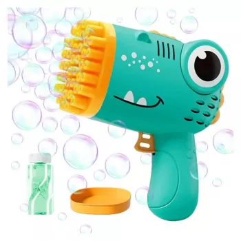 Kiddyz Bubble Gun 40 caurumu ziepju burbuļu pistole ar pudelītes turētāju
