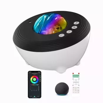 Elight J1 Aurora Projector with Atmosphere Sounds & Bluetooth Speaker, Smart Wi-Fi Bluetooth App Control, White