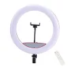 Elight SR14 36cm LED Ring Light ar viedtālruņa turētāju + 220V adapteri + Bluetooth tālvadību Melns
