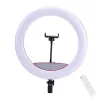 Elight SR14 36cm LED Ring Light ar viedtālruņa turētāju + 220V adapteri + Bluetooth tālvadību Melns