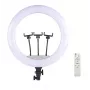 Elight SR18 45cm LED Light Ring ar 3x viedtālruņa turētāju + 220V adapteri + BT tālvadības pulti Melns