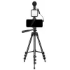 Elight M5 Vlog Smartphone Fix Video & Photo Kit ar LED gaismu, mikrofonu, statīvu 1,3m un tālvadības pulti