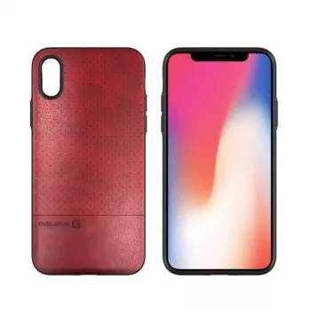 Evelatus Samsung Galaxy S9 Plus TPU Maciņš ar Metāla Plāksni (Saderīgs ar Magnētiskajiem Turētājiem) Sarkans