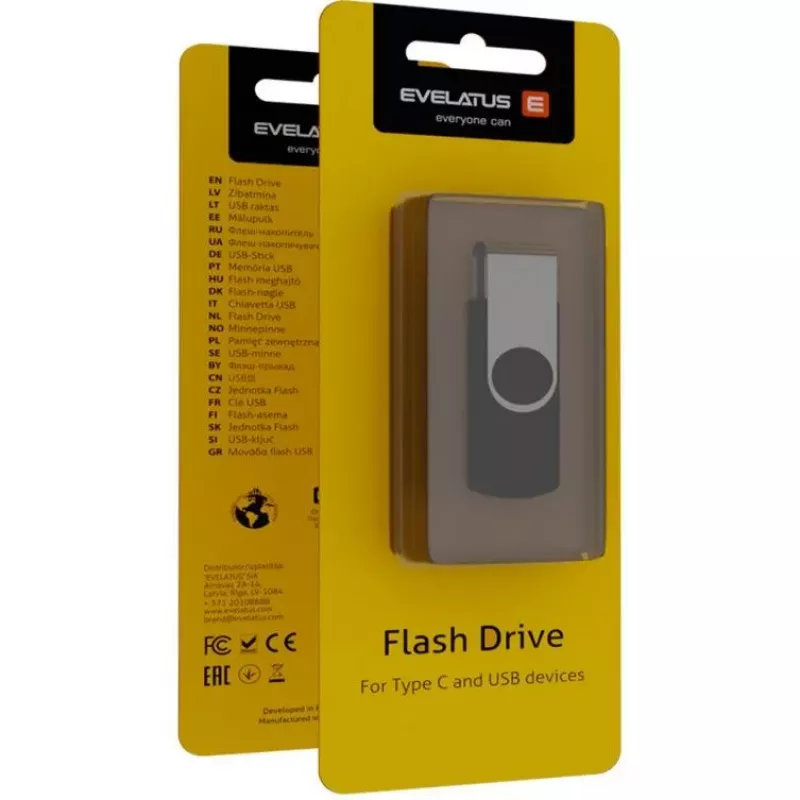 Evelatus USB Flash to Type C EFD02 64GB Black