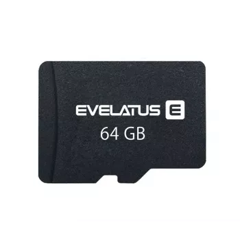 Evelatus MicroSDXC 64GB Class 10 UHS-I U1 V10 Memory Card 60MB/s Read 20MB/s Write