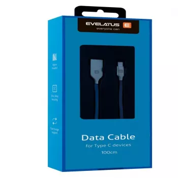 Evelatus Data Cable for Type-C Devices TPC06 1m Blue