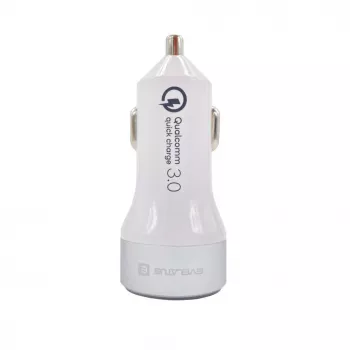 Evelatus ātrais automašīnas lādētājs QCC03 balts
