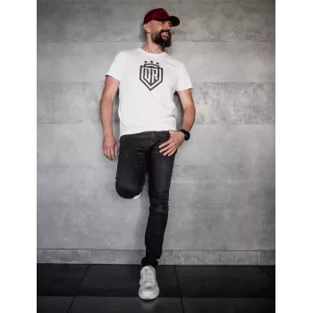 Dinamo vīriešu T-krekls «DINAMO» ar melnu apdruku XXL balts