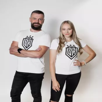Dinamo Women's T-Shirt DINAMO with Black Print XS White