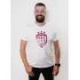 Dinamo Men's T-Shirt XL «DINAMO» with Red Metallic Printing White