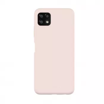 Evelatus Samsung Galaxy A22 5G Premium Soft Touch Silicone Case Pink Sand