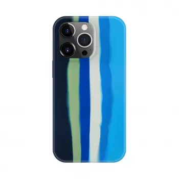 Evelatus Apple iPhone 14 Pro Max Silicone Case Multi-Colored Blue