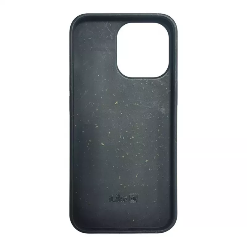 iLike Apple iPhone 13 Pro Max Silicone Plastic Case Eco Print Design Black