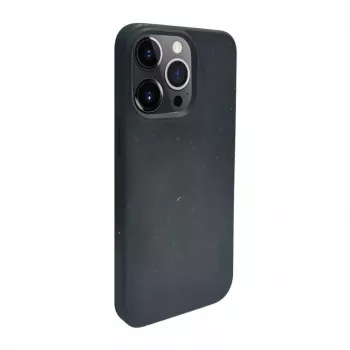 iLike Apple iPhone 13 Pro Max Silicone Plastic Case Eco Print Design Black