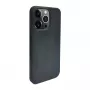 iLike Apple iPhone 13 Pro Max Silicone Plastic Case Eco Print Design Black