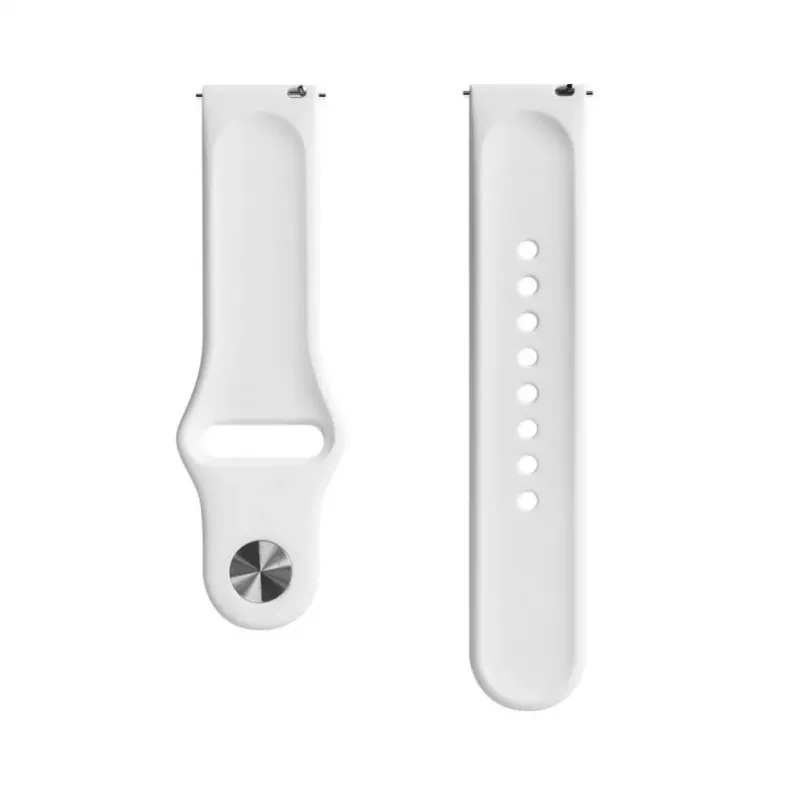 Evelatus 20mm Silicone Loop Watch Strap (S/M 110mm) White