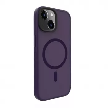 Evelatus Apple iPhone 15 Hybrid Case ar MagSafe PC+TPU Deep Purple