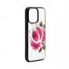 Evelatus Apple iPhone 15 Pro Leather Case Zipper Design Flower White